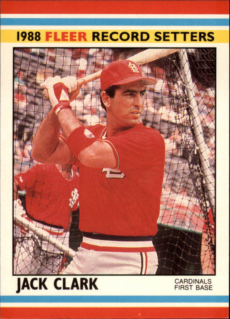 1988 Fleer Record Setters Baseball Cards       005      Jack Clark